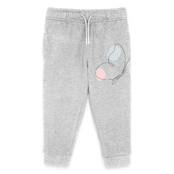 Abstract Line Art Minimal Aesthetic Butterfly - Kinder Organic Jogginghose Mini Mover von Stanley/Stella - Grau meliert - Vorne