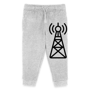 Radio Tower - Kids Organic Sweatpants by Stanley/Stella - heather grey - Front