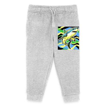 Requin - Pantalon de jogging enfant bio Stanley/Stella - gris chiné - Devant