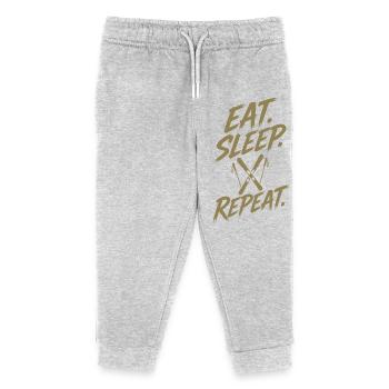 Wintersport Skiurlaub Skifahrer Skipiste Silhouett - Kinder Organic Jogginghose Mini Mover von Stanley/Stella - Grau meliert - Vorne