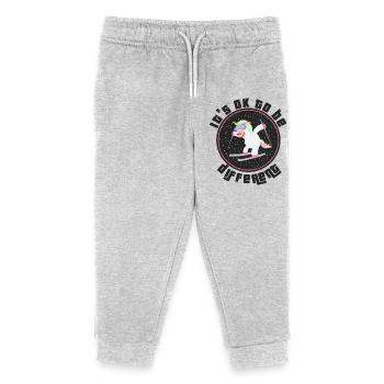 C’est normal d’être un autre licorne en ski - Pantalon de jogging enfant bio Stanley/Stella - gris chiné - Devant