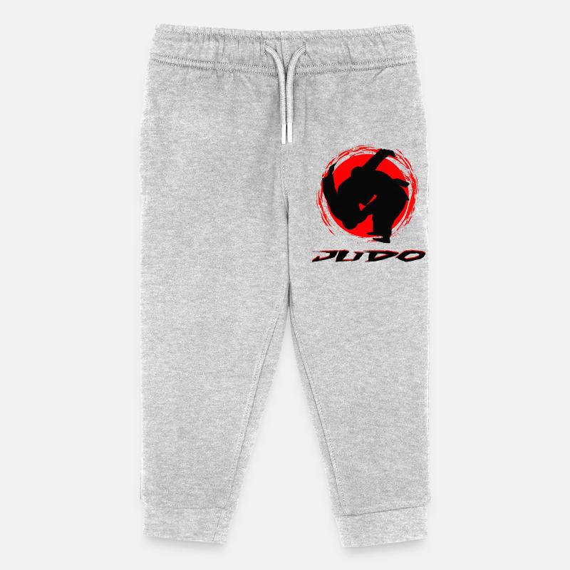 Judo - Kinder Organic Jogginghose Mini Mover von Stanley/Stella - Grau meliert
