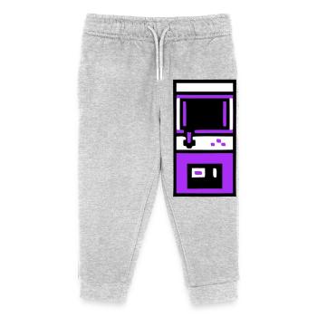 Nostalgischer Arcade Automat Gamer - Kinder Organic Jogginghose Mini Mover von Stanley/Stella - Grau meliert - Vorne