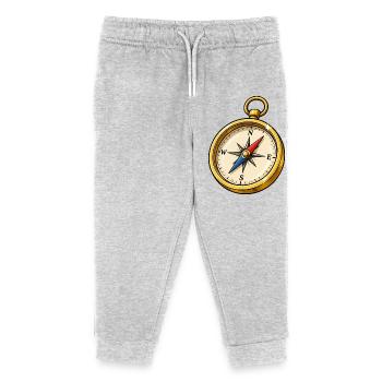 Compass - Kids Organic Sweatpants by Stanley/Stella - heather grey - Front