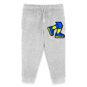 Dynamic Runner Legs Jogging - Kids Organic Sweatpants by Stanley/Stella - heather grey - Front