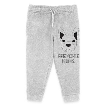 frenchie mama - Kinder Organic Jogginghose Mini Mover von Stanley/Stella - Grau meliert - Vorne