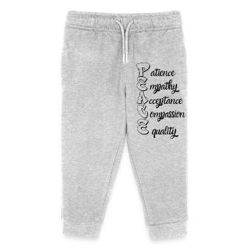 Aesthetic Peace Streetwear - Mindset & Positivity - Kinder Organic Jogginghose Mini Mover von Stanley/Stella - Grau meliert - Vorne