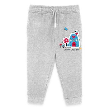 Einschulung 2026  - Kinder Organic Jogginghose Mini Mover von Stanley/Stella - Grau meliert - Vorne