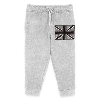 Gray Painted Union Jack Art - Kids Organic Sweatpants by Stanley/Stella - heather grey - Front