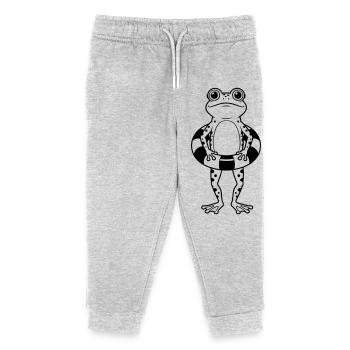 Cours de natation - Pantalon de jogging enfant bio Stanley/Stella - gris chiné - Devant