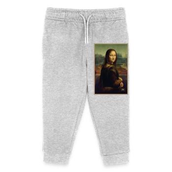 Mona Lisa von hinten - Kinder Organic Jogginghose Mini Mover von Stanley/Stella - Grau meliert - Vorne