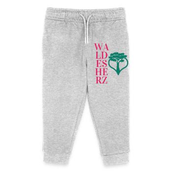 Waldesherz - Wortschätze - vergessene Wörter - Kinder Organic Jogginghose Mini Mover von Stanley/Stella - Grau meliert - Vorne