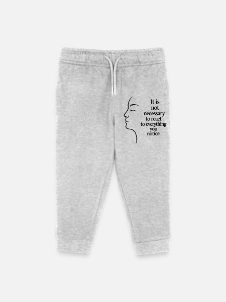 Beobachtung ohne Reaktion - Kinder Organic Jogginghose Mini Mover von Stanley/Stella - Grau meliert
