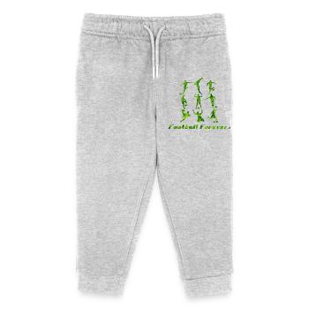 Silhouettes du footballeur Football pour toujours - Pantalon de jogging enfant bio Stanley/Stella - gris chiné - Devant