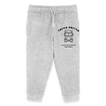 Linien-Truck Frontansicht - Kinder Organic Jogginghose Mini Mover von Stanley/Stella - Grau meliert - Vorne