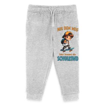Aus dem Weg Schulkind Skateboard Junge - Kinder Organic Jogginghose Mini Mover von Stanley/Stella - Grau meliert - Vorne