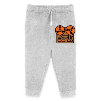 Audio Podcast Studio tape recorder - Kids Organic Sweatpants by Stanley/Stella - heather grey - Front