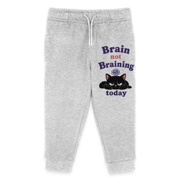 Brain Not Braining Today - Kids Organic Sweatpants by Stanley/Stella - heather grey - Front