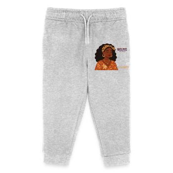 Glaub an Dich: Empowerment Porträt - Kinder Organic Jogginghose Mini Mover von Stanley/Stella - Grau meliert - Vorne