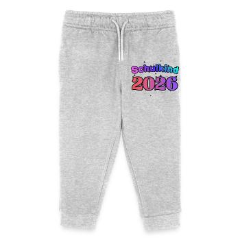 Schulkind 2026 - Ich bin erste Klasse! - Kinder Organic Jogginghose Mini Mover von Stanley/Stella - Grau meliert - Vorne
