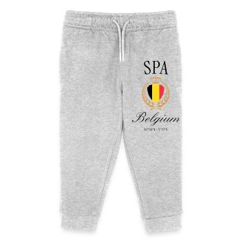 Spa Belgium Coat of Arms Crown – Travel Souvenir - Kids Organic Sweatpants by Stanley/Stella - heather grey - Front