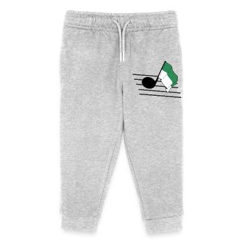 Vlieland Music Flag – Island Vibes - Kids Organic Sweatpants by Stanley/Stella - heather grey - Front