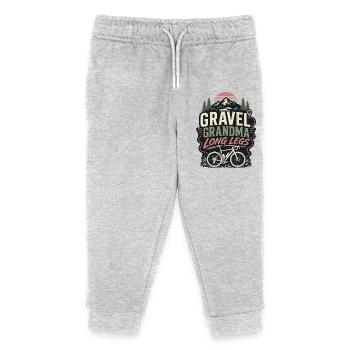 Gravel Grandma Fahrrad Oma Rennrad Mountainbike - Kinder Organic Jogginghose Mini Mover von Stanley/Stella - Grau meliert - Vorne