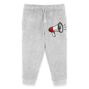 Cartoon Megaphon Icon Lautstarke Design - Kinder Organic Jogginghose Mini Mover von Stanley/Stella - Grau meliert - Vorne
