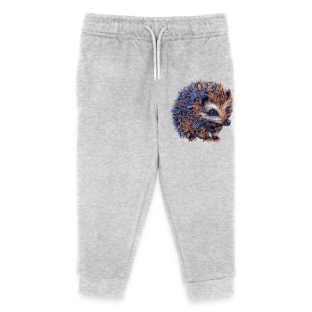Hedgehog Colorful - Kids Organic Sweatpants by Stanley/Stella - heather grey - Front