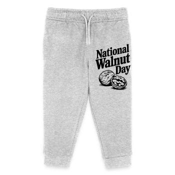 Journée nationale du noix - Pantalon de jogging enfant bio Stanley/Stella - gris chiné - Devant