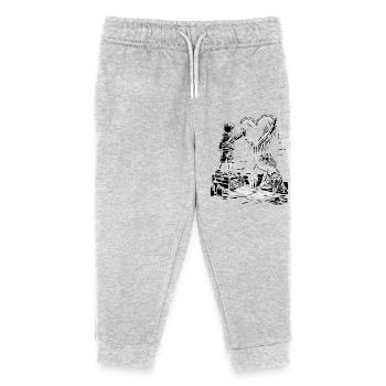 Paint lovers - Kids Organic Sweatpants by Stanley/Stella - heather grey - Front