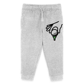 Golfball Abschlag Tee Golfsport Golfclub Golfer - Kinder Organic Jogginghose Mini Mover von Stanley/Stella - Grau meliert - Vorne