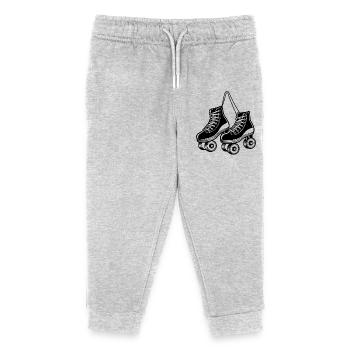 Hanging Roller Skates - Kids Organic Sweatpants by Stanley/Stella - heather grey - Front