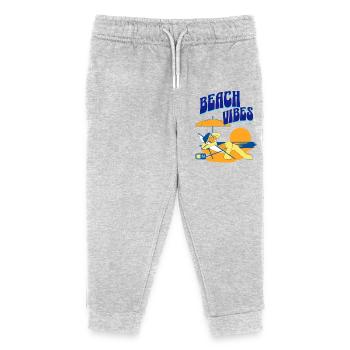 Beach Vibes Lounge Illustration - Pantalon de jogging enfant bio Stanley/Stella - gris chiné - Devant