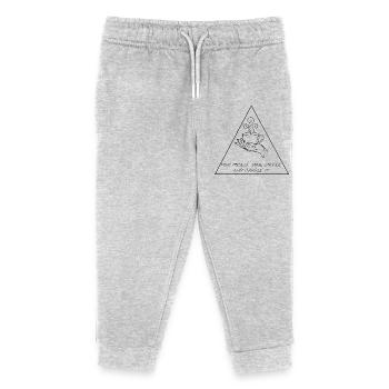 Minimalistischer Kaffee Line Art Dreieck Geometric - Kinder Organic Jogginghose Mini Mover von Stanley/Stella - Grau meliert - Vorne