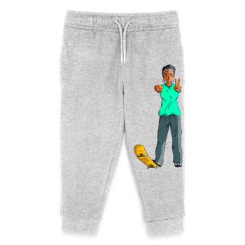 Skate Peace Streetstyle  - Kinder Organic Jogginghose Mini Mover von Stanley/Stella - Grau meliert - Vorne
