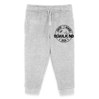 Schulkind 2026 - Kinder Organic Jogginghose Mini Mover von Stanley/Stella - Grau meliert - Vorne
