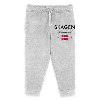 Skagen, Denmark, coordinates, travel, souvenir - Kids Organic Sweatpants by Stanley/Stella - heather grey - Front
