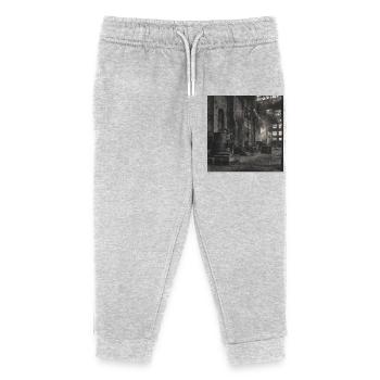 Lost Places Factory Retro Ravens Animal Crime Ruin - Kids Organic Sweatpants by Stanley/Stella - heather grey - Front