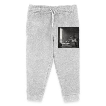 Raven on Plane Lost Place Vintage Animal Crime - Kids Organic Sweatpants by Stanley/Stella - heather grey - Front