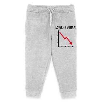 Es Geht Voran! (Fortschritt / Abwärts / POS 2C) - Kinder Organic Jogginghose Mini Mover von Stanley/Stella - Grau meliert - Vorne