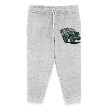 Willys MB Geländewagen mit Verdeck | RCCX - Kinder Organic Jogginghose Mini Mover von Stanley/Stella - Grau meliert - Vorne