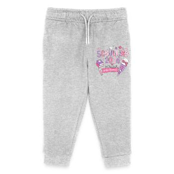 Schulkind 2026 - Mädchen / Mädel / Girl - Kinder Organic Jogginghose Mini Mover von Stanley/Stella - Grau meliert - Vorne