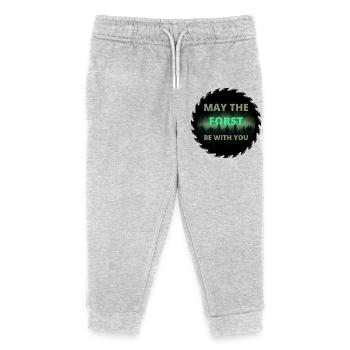 May the Forst be with you Sägeblatt-Edition - Kinder Organic Jogginghose Mini Mover von Stanley/Stella - Grau meliert - Vorne