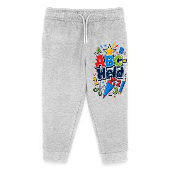 Schulanfang Schulkind - Kinder Organic Jogginghose Mini Mover von Stanley/Stella - Grau meliert - Vorne