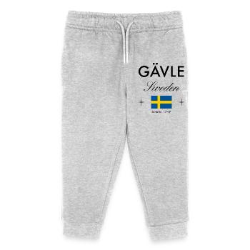 Gävle Schweden Koordinaten Reise Souvenir - Kinder Organic Jogginghose Mini Mover von Stanley/Stella - Grau meliert - Vorne