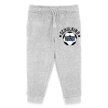 School Child 2026 Football School Start Blue - Kids Organic Sweatpants by Stanley/Stella - heather grey - Front