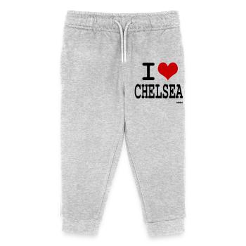 i love chelsea by wam - Kids Organic Sweatpants by Stanley/Stella - heather grey - Front