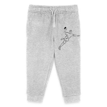 Handball - Kinder Organic Jogginghose Mini Mover von Stanley/Stella - Grau meliert - Vorne
