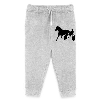 courses attelées - Pantalon de jogging enfant bio Stanley/Stella - gris chiné - Devant